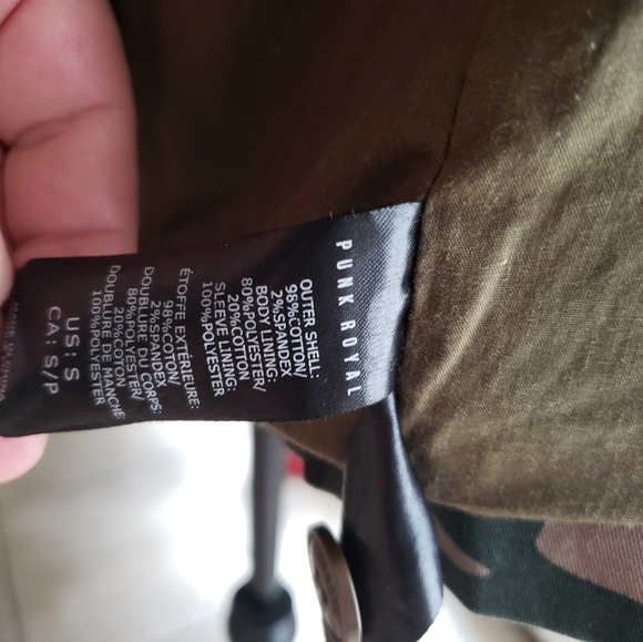 Men's Punk Royal Denim Camouflage Jacket - size S - Picture 3 of 7